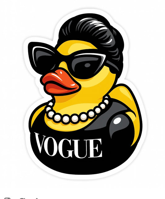 Vogue Rubber Duck Sticker by Reed’s Rubber Ducks