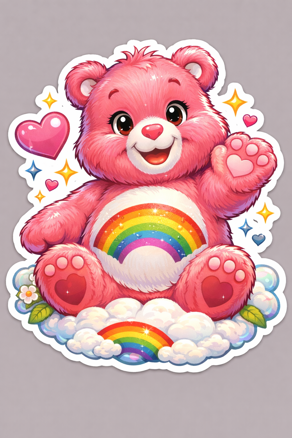 Care Bears Cheer Bear Die-Cut Sticker by Reed’s Rubber Ducks