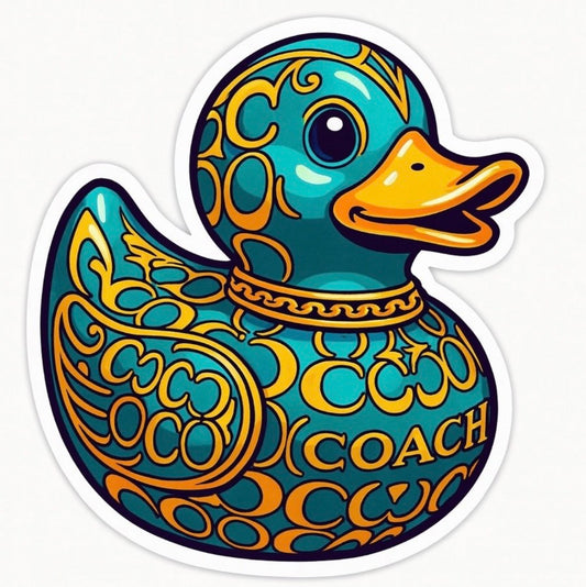 Coach Rubber Duck Sticker by Reed’s Rubber Ducks