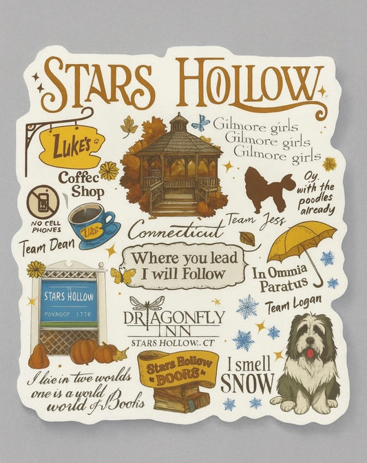 Stars Hollow Gilmore Girls Sticker Die-cut Vinyl by Reed’s Rubber Ducks