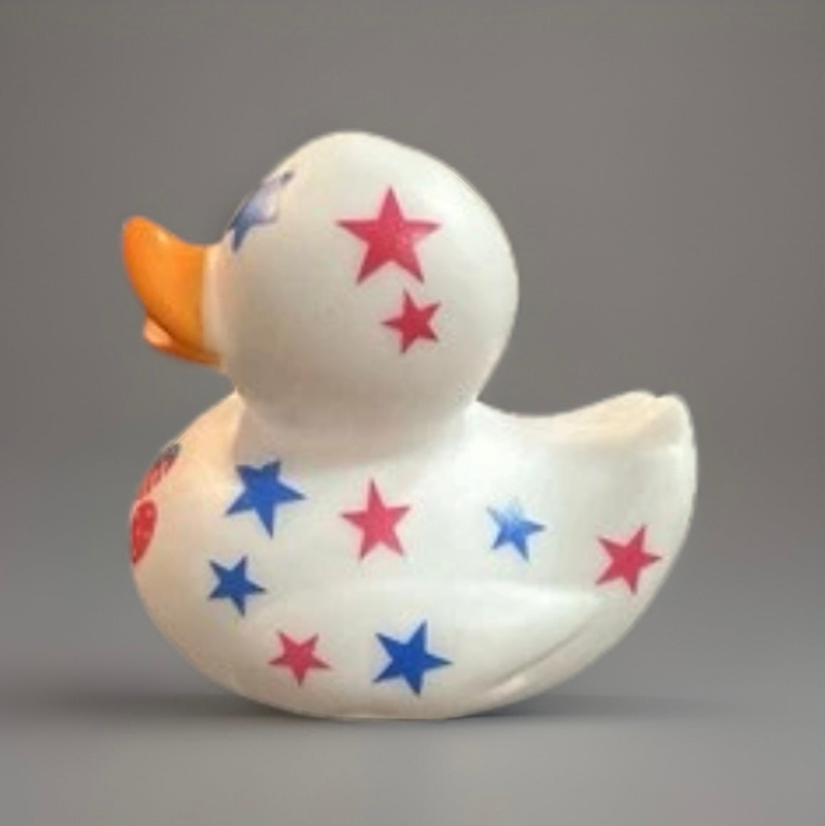 Red and Blue Stars Rubber Duck 2”