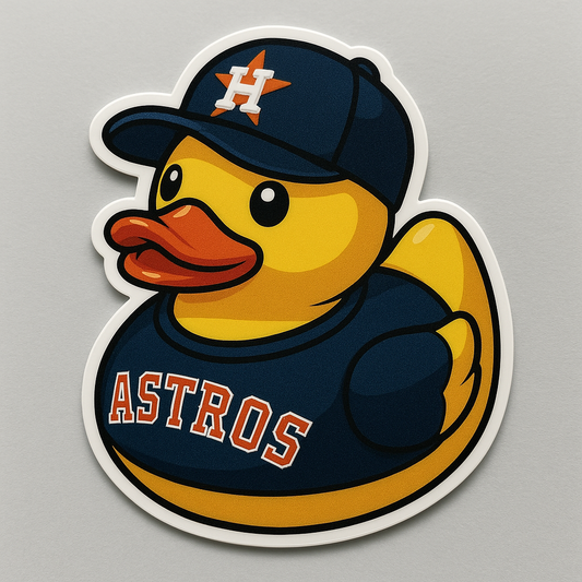 Houston Astros Rubber Duck Sticker by Reed’s Rubber Ducks