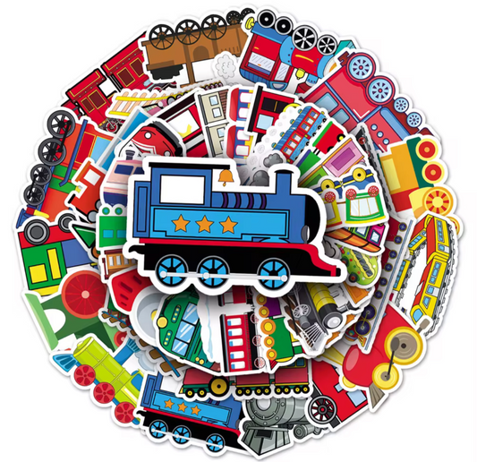 50Pcs Train Vinyl Stickers