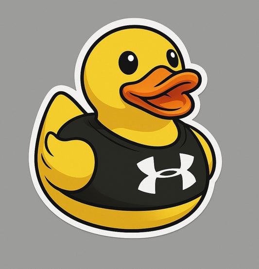 Under Armour Rubber Duck Sticker by Reed’s Rubber Ducks