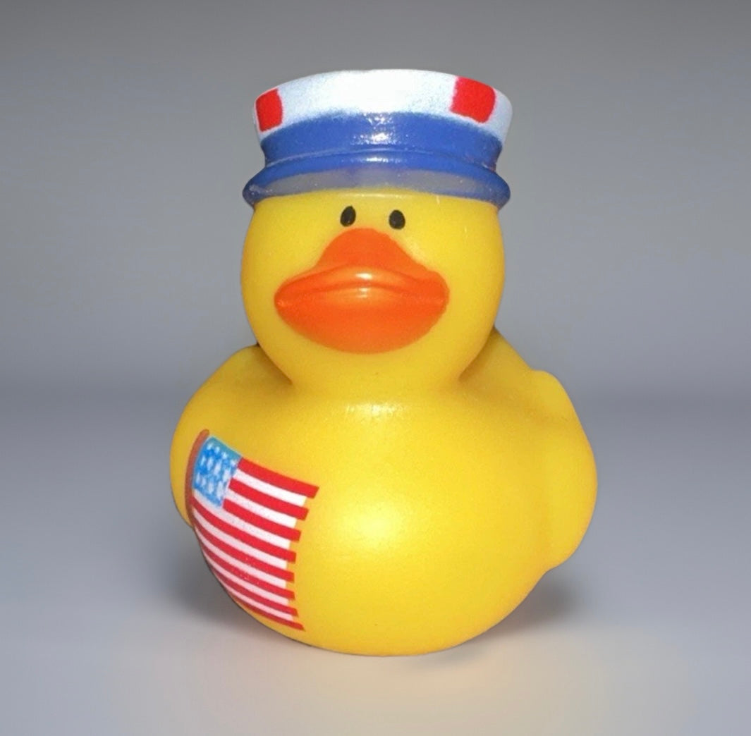 Patriot American Flag Rubber Duck 2”