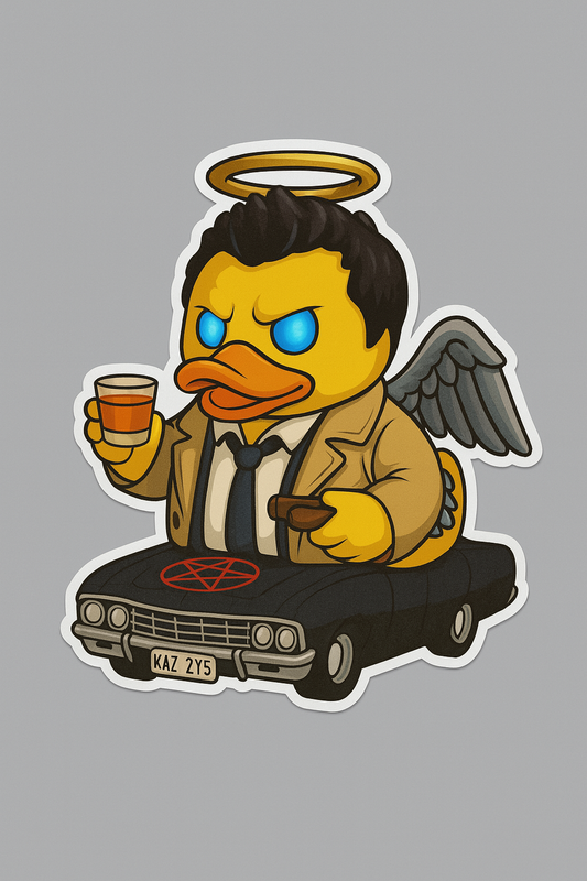 Supernatural Rubber Duck Sticker by Reed’s Rubber Ducks