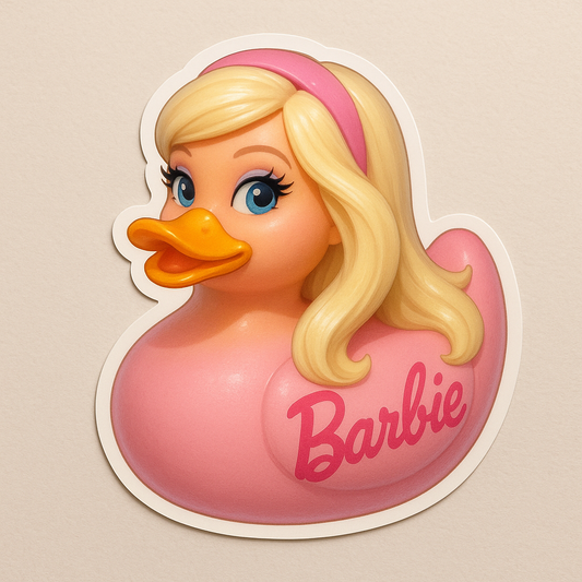 Barbie Rubber Duck Sticker by Reed’s Rubber Ducks