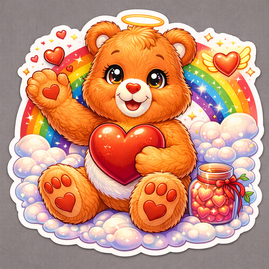 Care Bears Tender Heart Die-Cut Sticker by Reed’s Rubber Ducks
