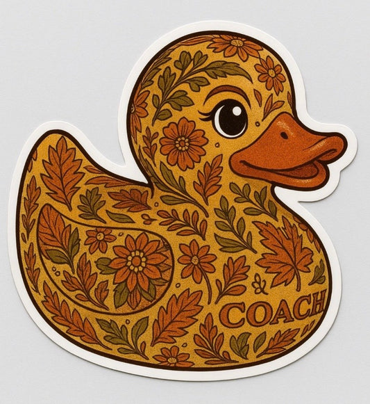 Coach Rubber Duck Sticker by Reed’s Rubber Ducks