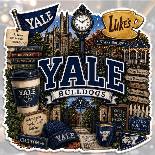 Yale Gilmore Girls Sticker Die-cut Vinyl by Reed’s Rubber Ducks