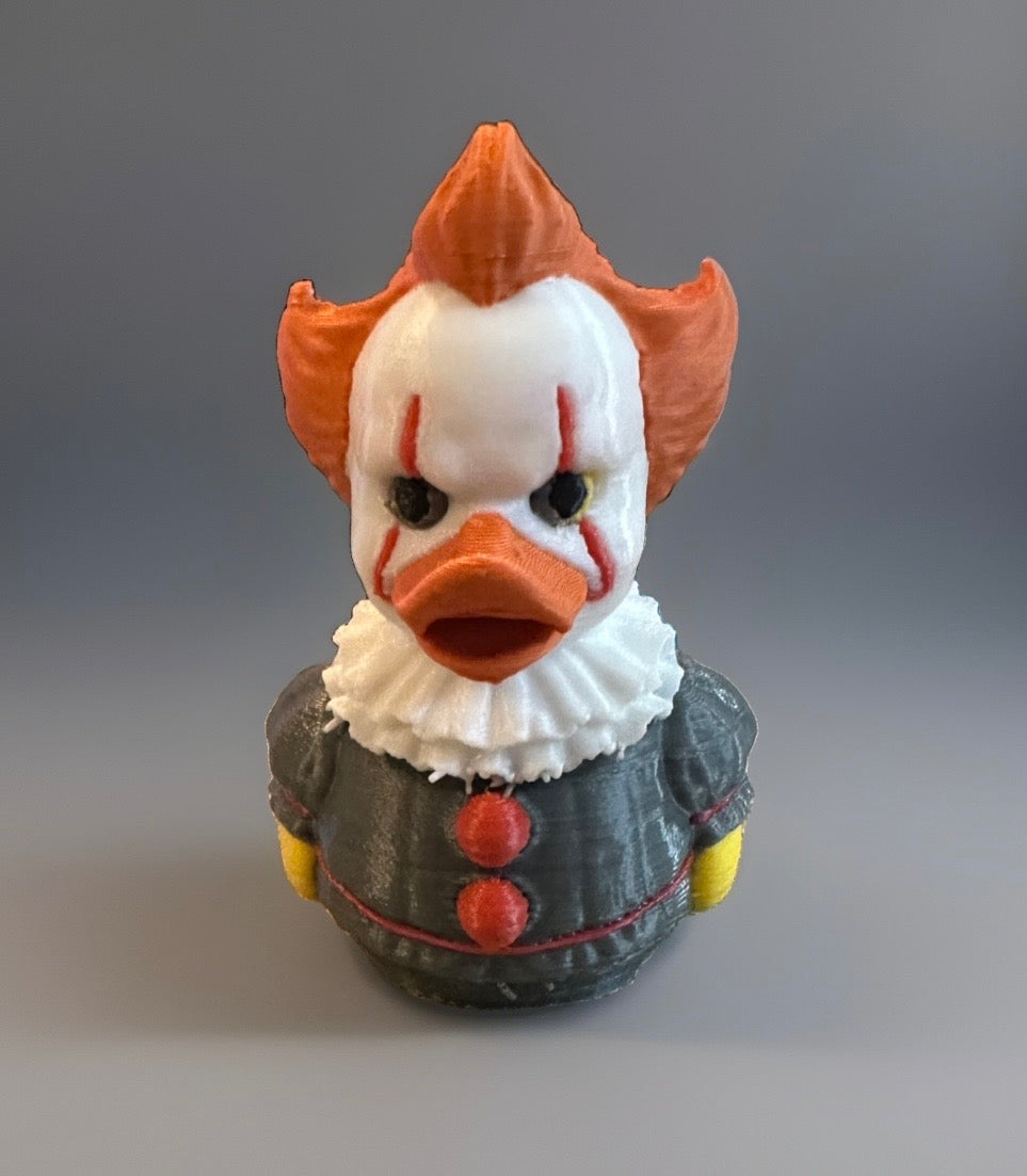 PennyWise 3D Printed Duck made by Reeds Rubber Ducks and Sensory Shop