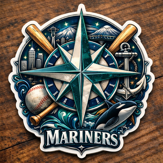 Mariners Die-Cut Vinyl Waterproof Sticker