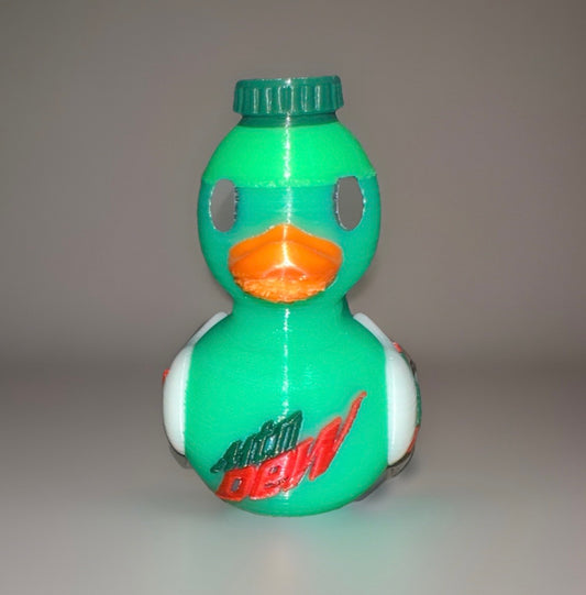 Mountain Dew 3D Printed Duck made by Reeds Rubber Ducks and Sensory Shop