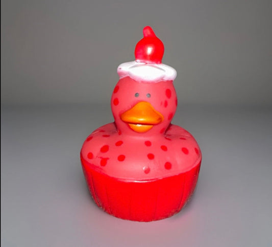 Strawberry Cupcake Rubber Duck 2”