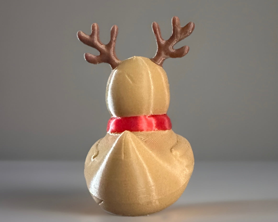 Reed's 3D Printed Rudolph the Red Nosed Reindeer Duck-Collectible