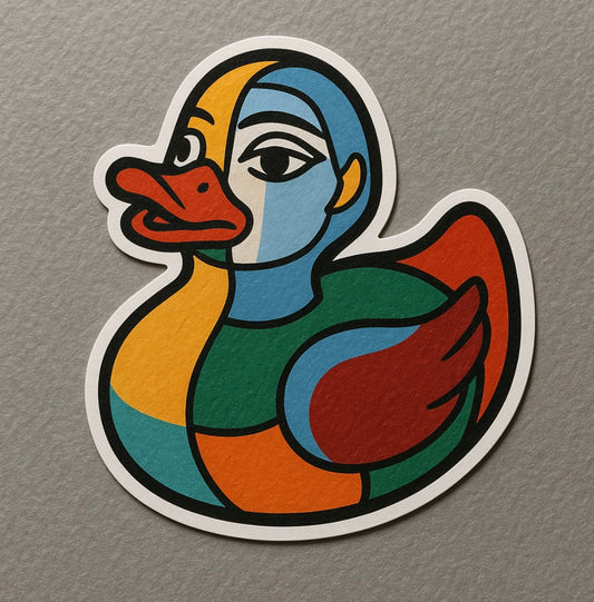 Abstract Rubber Duck Sticker by Reed’s Rubber Ducks