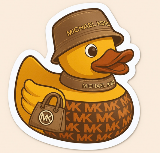 Michael Kors Rubber Duck Sticker by Reed’s Rubber Ducks