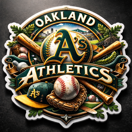 Oakland Athletics Die-Cut Vinyl Waterproof Sticker