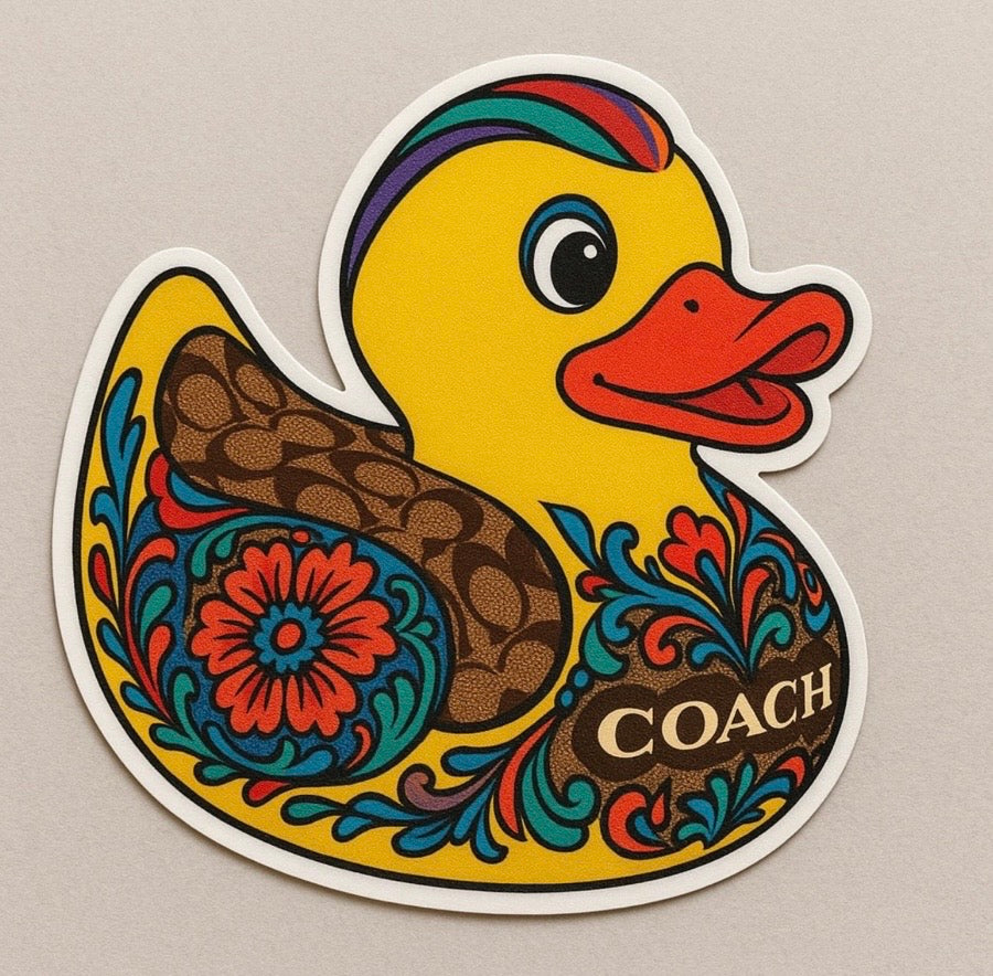 Coach Rubber Duck Sticker by Reed’s Rubber Ducks