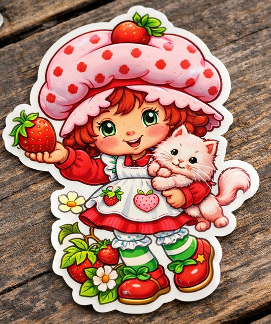 Strawberry Shortcake Die-Cut Sticker by Reed’s Rubber Ducks
