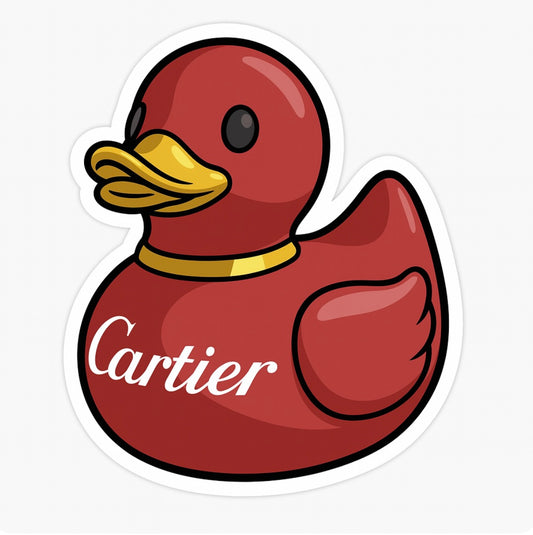 Cartier Rubber Duck Sticker by Reed’s Rubber Ducks