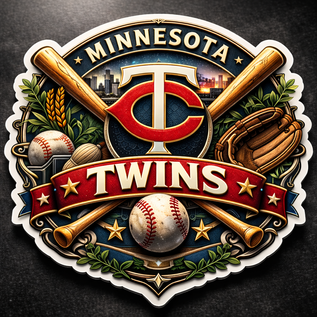 Minnesota Twins Die-Cut Vinyl Waterproof Sticker