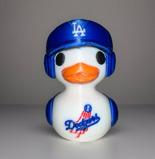 Los Angeles Dodgers 3D Printed Duck made by Reeds Rubber Ducks and Sensory Shop