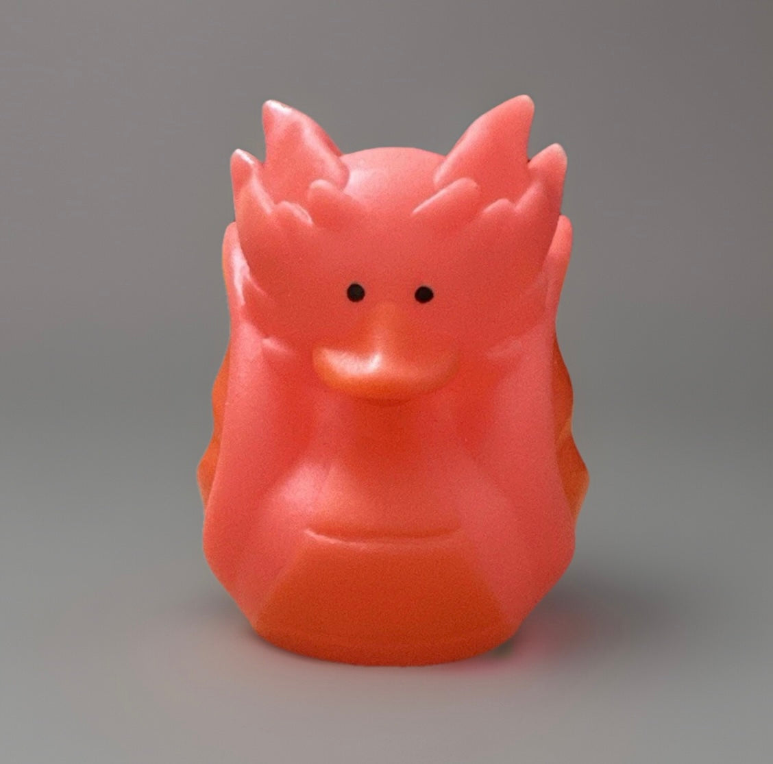 Peach Dragon Rubber Duck 2”