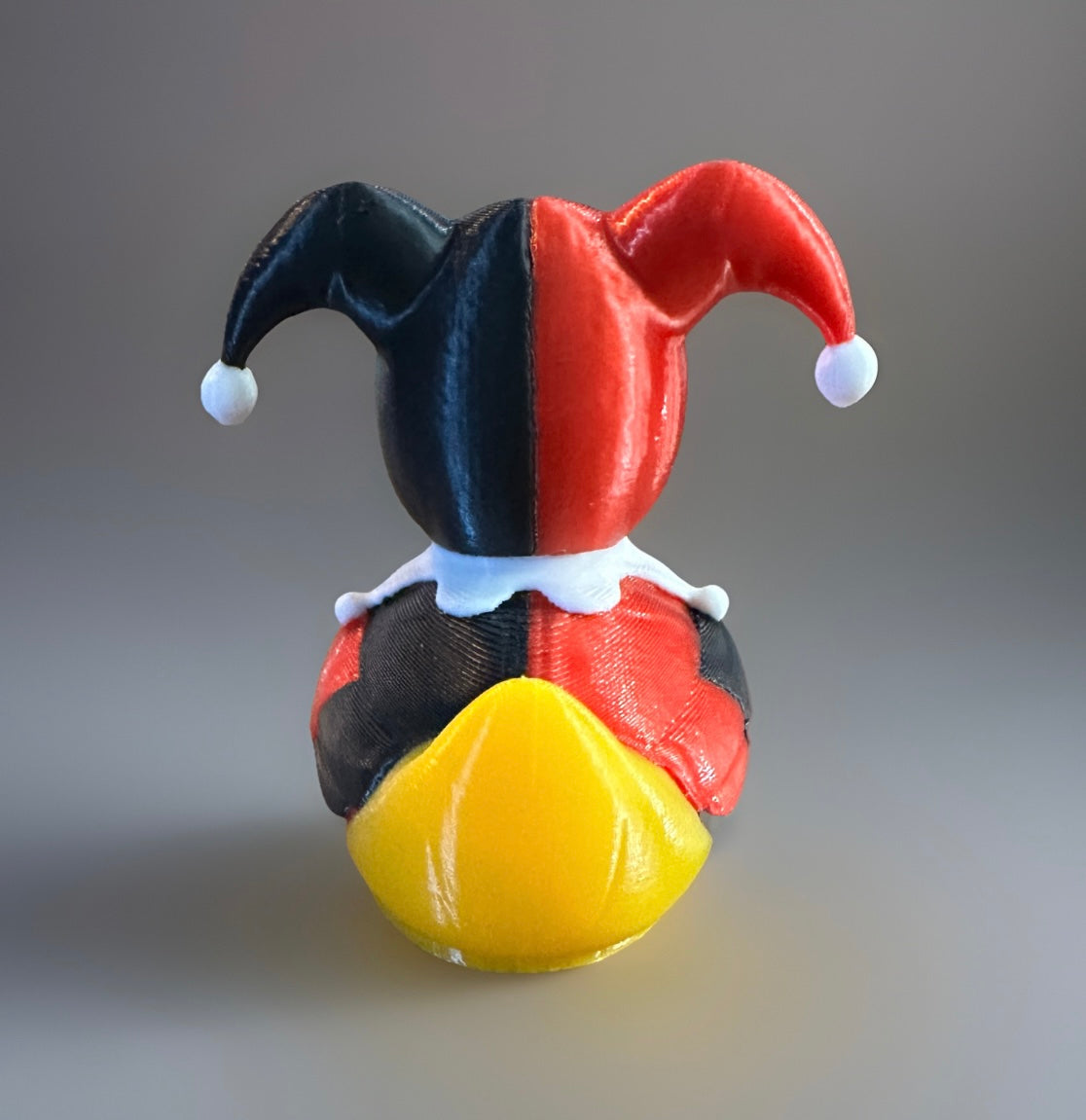 Harley Quinn 3D Printed Duck made by Reeds Rubber Ducks and Sensory Shop