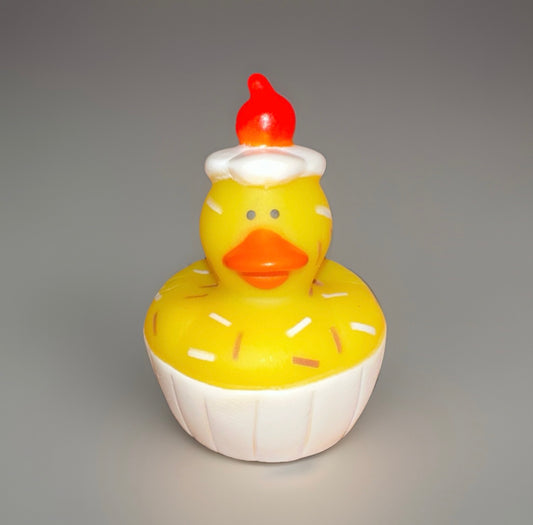 Vanilla Cupcake Rubber Duck 2”