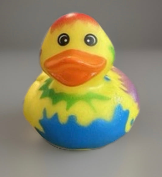 Yellow  Paint Splatter Rubber Duck 2”