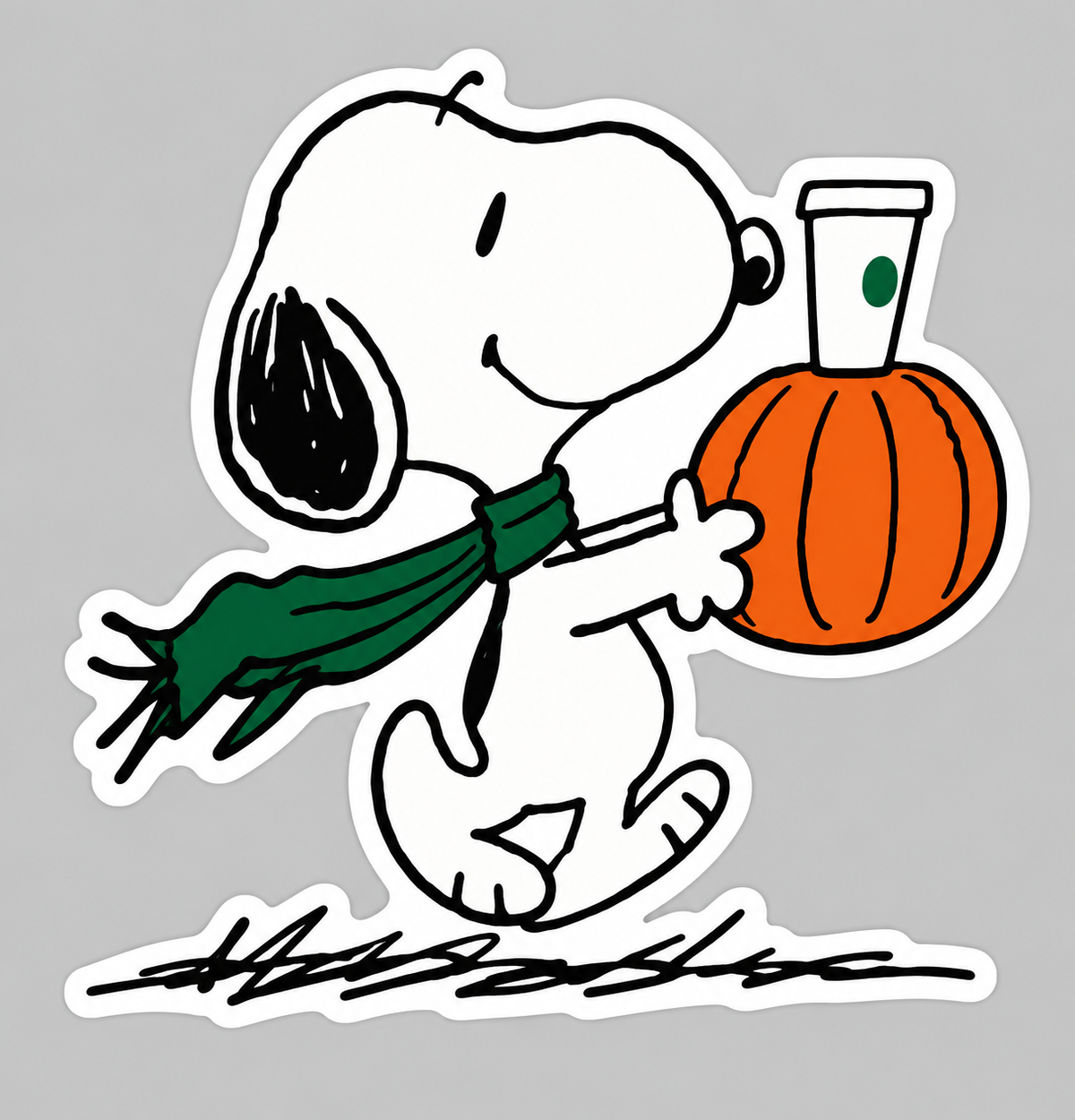 Starbucks Peanuts Snoopy Joe Kind Die-cut Waterproof Vinyl Sticker