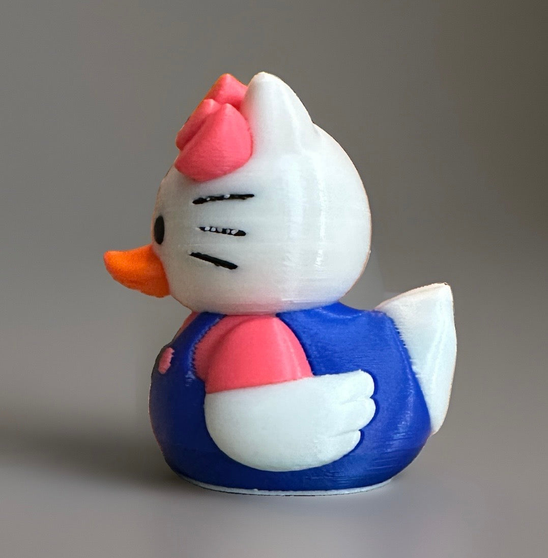 Hello Kitty 3D Printed Duck made by Reeds Rubber Ducks and Sensory Shop
