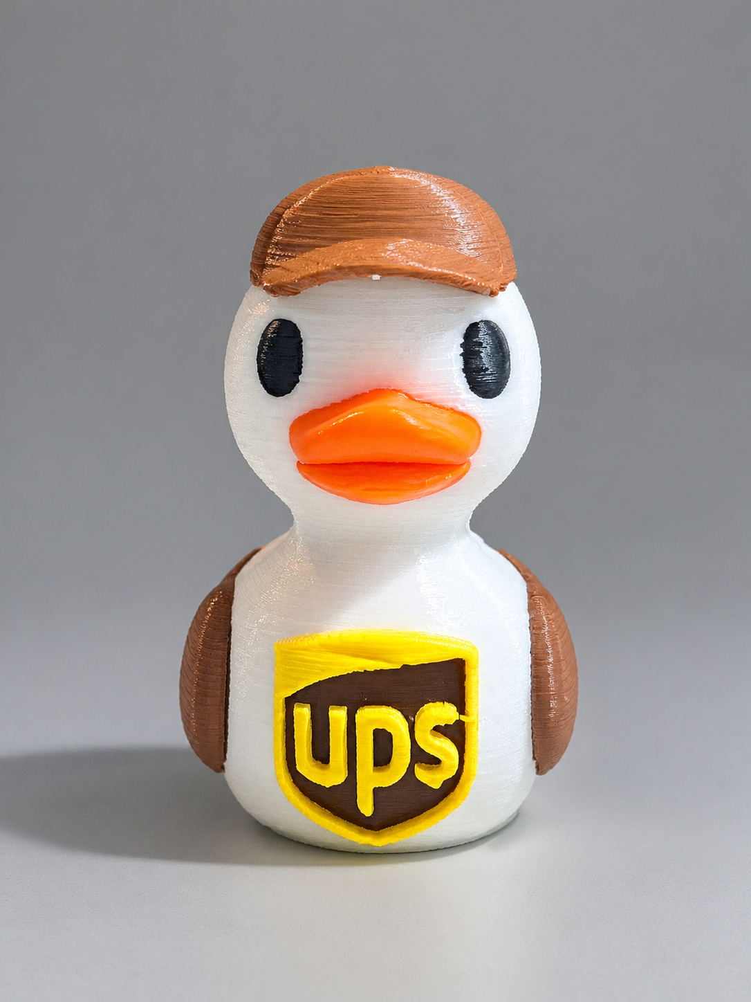 UPS 3D Printed Duck made by Reeds Rubber Ducks and Sensory Shop