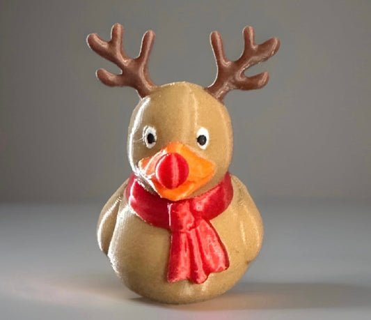 Reed's 3D Printed Rudolph the Red Nosed Reindeer Duck-Collectible