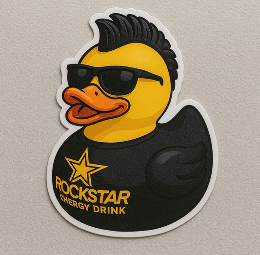 Rockstar Rubber Duck Sticker by Reed’s Rubber Ducks