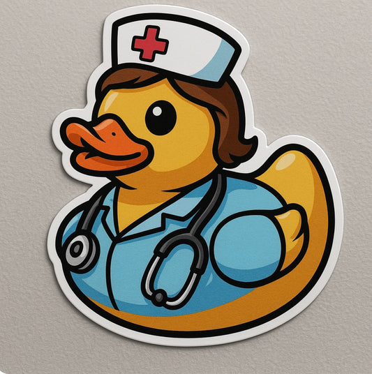 Nurse Rubber Duck Sticker by Reed’s Rubber Ducks