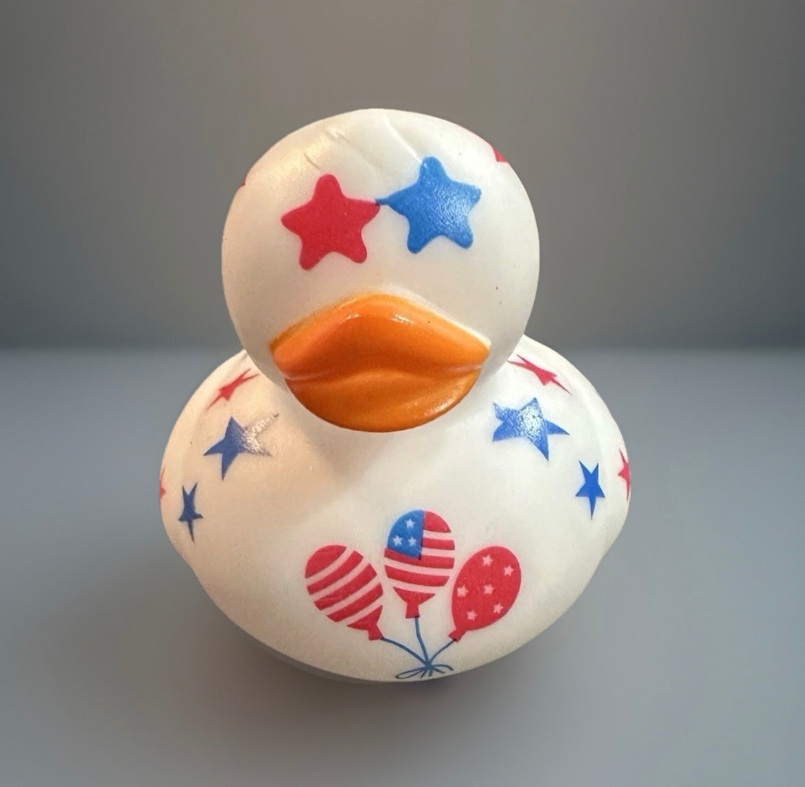 Red and Blue Stars Rubber Duck 2”