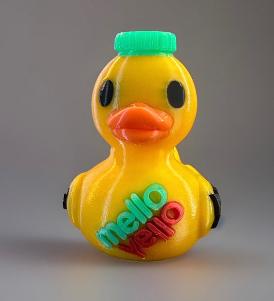 Mello Yello 3D Printed Duck made by Reeds Rubber Ducks and Sensory Shop