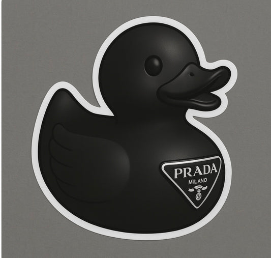 Prada Rubber Duck Sticker by Reed’s Rubber Ducks