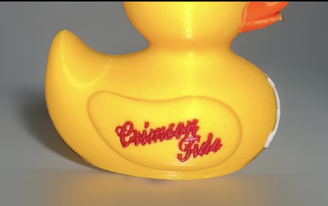 Alabama Crimson Tide 3D Printed Duck made by Reeds Rubber Ducks and Sensory Shop