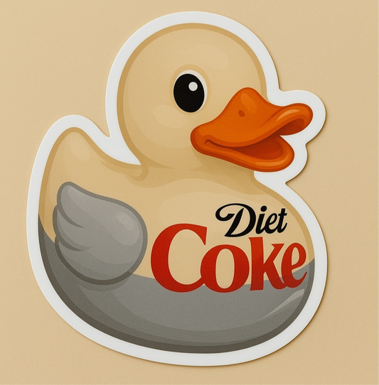 Diet Coke Rubber Duck Sticker by Reed’s Rubber Ducks