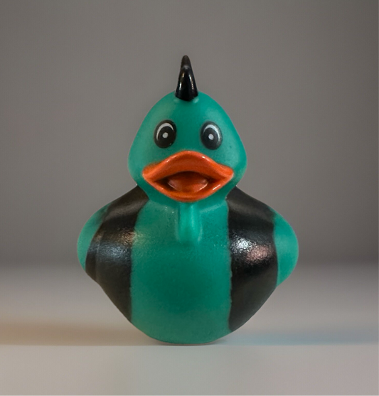Green Rock and Roll Rubber Duck 2”