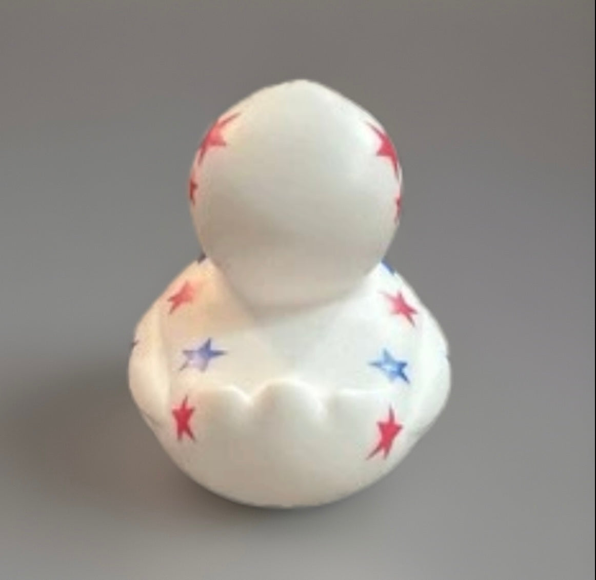 Red and Blue Stars Rubber Duck 2”