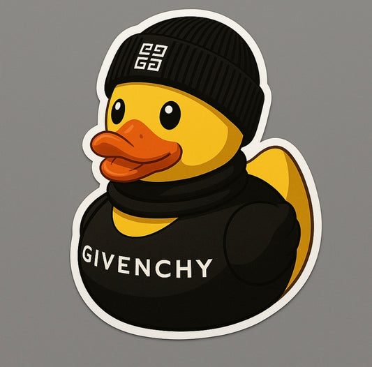 Givenchy Rubber Duck Sticker by Reed’s Rubber Ducks