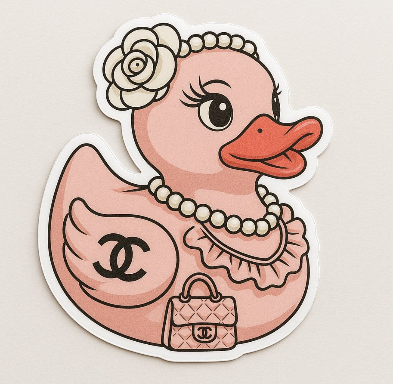 Chanel Rubber Duck Sticker by Reed’s Rubber Ducks