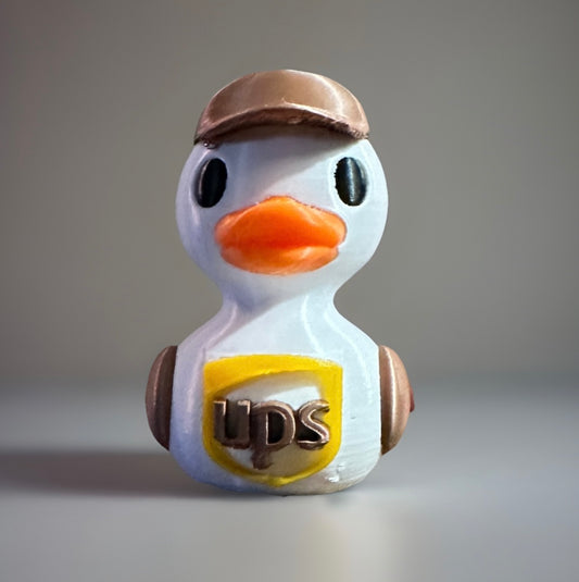 UPS 3D Printed Duck made by Reeds Rubber Ducks and Sensory Shop