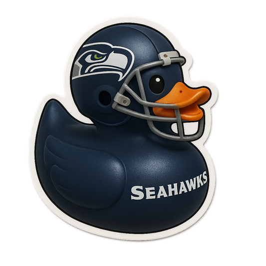 Seattle Seahawks Rubber Duck Sticker by Reed’s Rubber Ducks