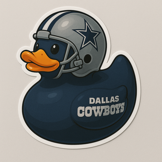 Dallas Cowboys Rubber Duck Sticker by Reed’s Rubber Ducks