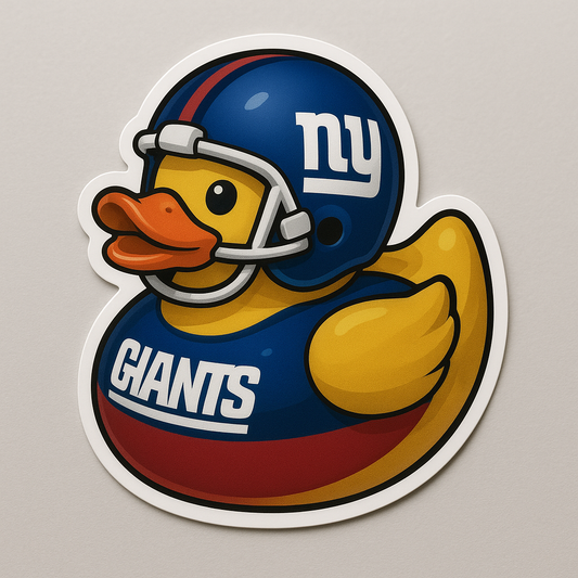 New York Giants Rubber Duck Sticker by Reed’s Rubber Ducks